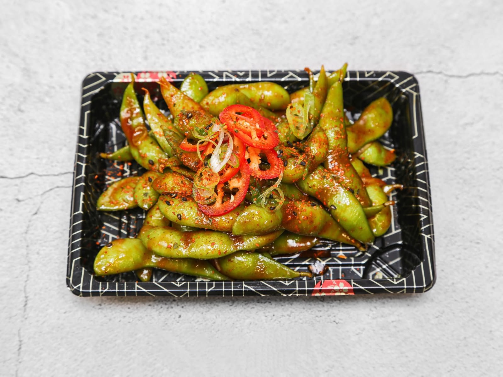 Salted edamame at Makizu